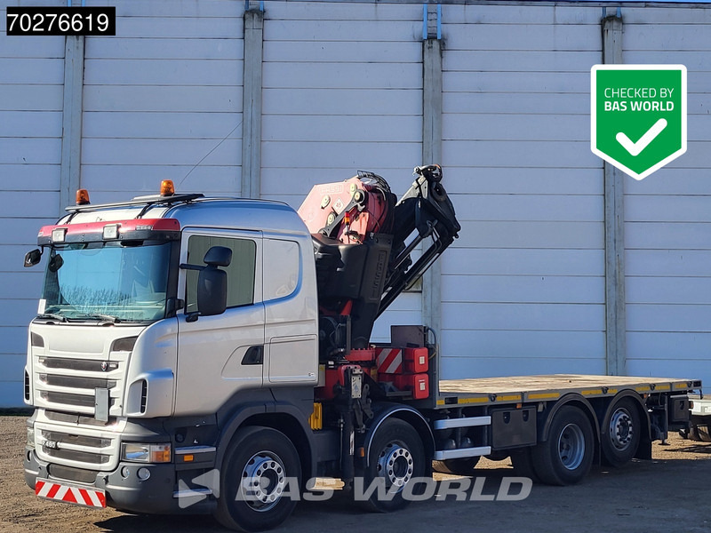 Scania R480 8X2 FASSI F660AXP.25 Manual Retarder Lift+Lenkachse Euro 5 - Бордови камион, Камион с кран: снимка 1 Scania R480 8X2 FASSI F660AXP.25 Manual Retarder Lift+Lenkachse Euro 5 - Бордови камион, Камион с кран: снимка 1