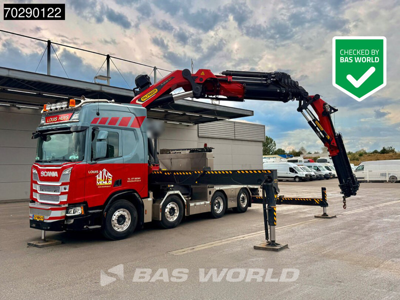 Scania R500 8X2 NL-Truck Palfinger PK165002 TEC 7 Crane Winch Fly-Jib Retarder Lift+steering - Бордови камион, Камион с кран: снимка 1 Scania R500 8X2 NL-Truck Palfinger PK165002 TEC 7 Crane Winch Fly-Jib Retarder Lift+steering - Бордови камион, Камион с кран: снимка 1