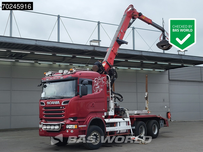 Scania R580 6X4 3-Pedals Jonsered J28505 83 Crane Kran Steel-suspension Retarder Euro 6 - Камион за дърва, Камион с кран: снимка 1 Scania R580 6X4 3-Pedals Jonsered J28505 83 Crane Kran Steel-suspension Retarder Euro 6 - Камион за дърва, Камион с кран: снимка 1