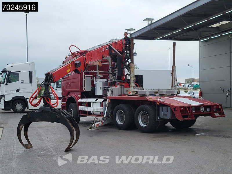 Scania R580 6X4 3-Pedals Jonsered J28505 83 Crane Kran Steel-suspension Retarder Euro 6 - Камион за дърва, Камион с кран: снимка 3 Scania R580 6X4 3-Pedals Jonsered J28505 83 Crane Kran Steel-suspension Retarder Euro 6 - Камион за дърва, Камион с кран: снимка 3