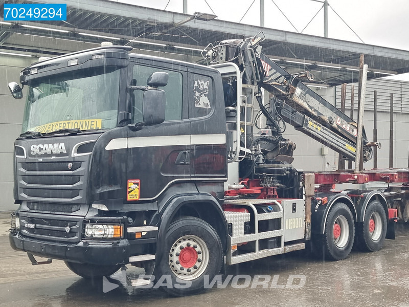 Scania R580 6X4 Holz Kran Diebolt D28 Full-Steell Extentable Trailer - Камион за дърва, Камион с кран: снимка 5 Scania R580 6X4 Holz Kran Diebolt D28 Full-Steell Extentable Trailer - Камион за дърва, Камион с кран: снимка 5