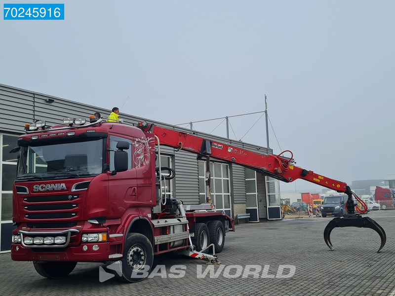 Scania R580 6X4 Jonsered J28505 83 Crane Kran Steel-suspension Retarder - Камион за дърва, Камион с кран: снимка 5 Scania R580 6X4 Jonsered J28505 83 Crane Kran Steel-suspension Retarder - Камион за дърва, Камион с кран: снимка 5
