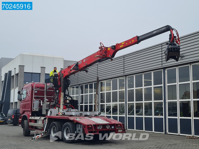 Scania R580 6X4 Jonsered J28505 83 Crane Kran Steel-suspension Retarder - Камион за дърва, Камион с кран: снимка 2 Scania R580 6X4 Jonsered J28505 83 Crane Kran Steel-suspension Retarder - Камион за дърва, Камион с кран: снимка 2