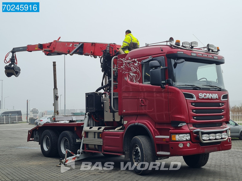 Scania R580 6X4 Jonsered J28505 83 Crane Kran Steel-suspension Retarder - Камион за дърва, Камион с кран: снимка 3 Scania R580 6X4 Jonsered J28505 83 Crane Kran Steel-suspension Retarder - Камион за дърва, Камион с кран: снимка 3