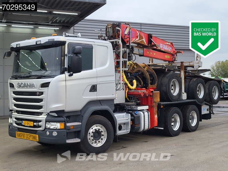 Scania R580 R 6X4 NL-Truck Diebolt D28.81 Kran Crane Holztransport + Dolly Retarder Euro 6 - Камион за дърва, Камион с кран: снимка 1 Scania R580 R 6X4 NL-Truck Diebolt D28.81 Kran Crane Holztransport + Dolly Retarder Euro 6 - Камион за дърва, Камион с кран: снимка 1