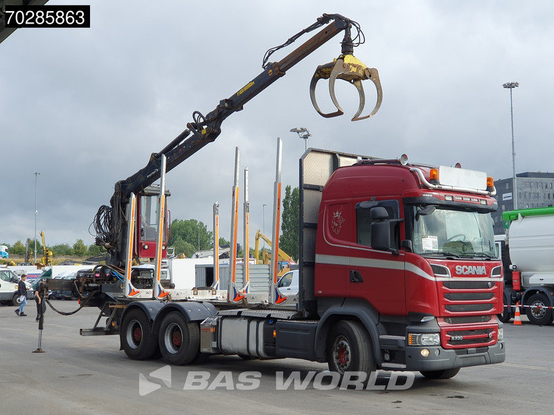 Scania R730 R 6X4 HIAB F108S 79 Crane Retarder Xenon BigAxle Loglift Automatic ACC Euro 6 - Камион за дърва, Камион с кран: снимка 3 Scania R730 R 6X4 HIAB F108S 79 Crane Retarder Xenon BigAxle Loglift Automatic ACC Euro 6 - Камион за дърва, Камион с кран: снимка 3