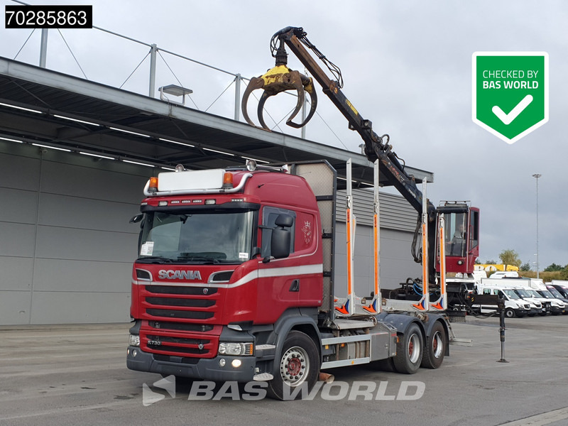 Scania R730 R 6X4 HIAB F108S 79 Crane Retarder Xenon BigAxle Loglift Automatic ACC Euro 6 - Камион за дърва, Камион с кран: снимка 1 Scania R730 R 6X4 HIAB F108S 79 Crane Retarder Xenon BigAxle Loglift Automatic ACC Euro 6 - Камион за дърва, Камион с кран: снимка 1