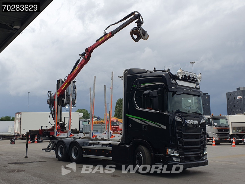 Scania S650 S 6X4 Tajfun LIV100K Kran Holztransport Retarder 3-Pedals Euro 6 - Камион за дърва, Камион с кран: снимка 3 Scania S650 S 6X4 Tajfun LIV100K Kran Holztransport Retarder 3-Pedals Euro 6 - Камион за дърва, Камион с кран: снимка 3