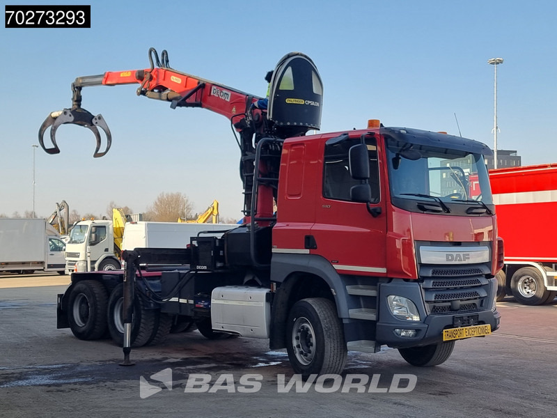 DAF CF 510 6X4 Retarder Big-Axle Holz Kran Palfinger Epsilon S260L82 - Влекач: снимка 3 DAF CF 510 6X4 Retarder Big-Axle Holz Kran Palfinger Epsilon S260L82 - Влекач: снимка 3