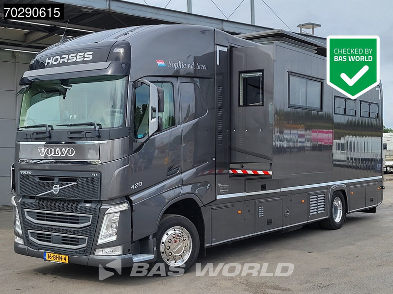 Volvo FH 420 FH 4X2 NL-Truck STX Horse truck + Living 4 Horses Navi ACC Euro 6 - Камион за коне: снимка 1 Volvo FH 420 FH 4X2 NL-Truck STX Horse truck + Living 4 Horses Navi ACC Euro 6 - Камион за коне: снимка 1