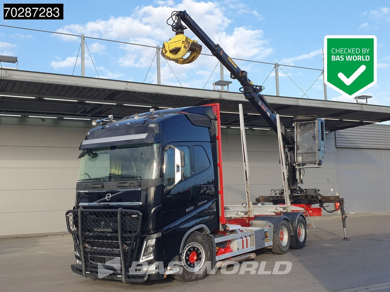 Volvo FH16 750 FH16 6X4 HIAB E96S 79 wood crane Retarder Dynamic-Steering Big-Axle Euro 6 - Камион за дърва, Камион с кран: снимка 1 Volvo FH16 750 FH16 6X4 HIAB E96S 79 wood crane Retarder Dynamic-Steering Big-Axle Euro 6 - Камион за дърва, Камион с кран: снимка 1