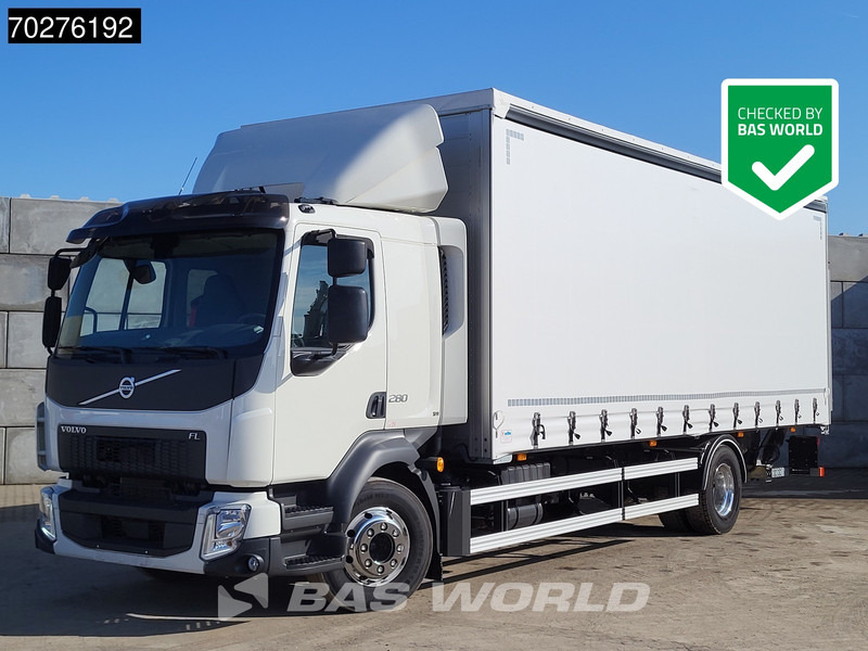 Volvo FL 280 4X2 NEW! 16tons Manual Ladebordwand PTO Alcoa's Euro 6 - Камион с брезент: снимка 1 Volvo FL 280 4X2 NEW! 16tons Manual Ladebordwand PTO Alcoa's Euro 6 - Камион с брезент: снимка 1