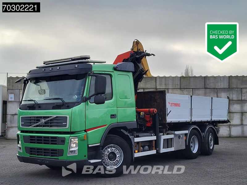 Volvo FM 340 FM 6X2 Palfinger PK23002 Crane 10m3 3-way tipper Lift+steering axle Euro 5 - Самосвал камион, Камион с кран: снимка 1 Volvo FM 340 FM 6X2 Palfinger PK23002 Crane 10m3 3-way tipper Lift+steering axle Euro 5 - Самосвал камион, Камион с кран: снимка 1