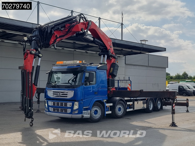 Volvo FM 450 8X2 FASSI 100 Ton/Meter 7 + 6 Jib Lift+Stuuras Euro 5 - Бордови камион, Камион с кран: снимка 5 Volvo FM 450 8X2 FASSI 100 Ton/Meter 7 + 6 Jib Lift+Stuuras Euro 5 - Бордови камион, Камион с кран: снимка 5