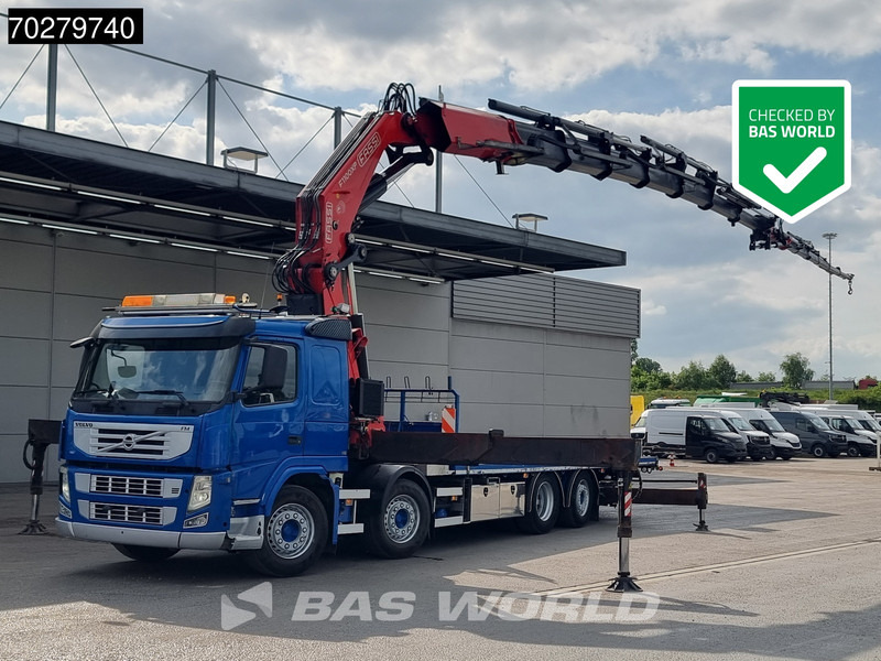 Volvo FM 450 8X2 FASSI 100 Ton/Meter Crane Kran 7 + 6 Jib Lift+steering Axle Euro 5 - Бордови камион, Камион с кран: снимка 1 Volvo FM 450 8X2 FASSI 100 Ton/Meter Crane Kran 7 + 6 Jib Lift+steering Axle Euro 5 - Бордови камион, Камион с кран: снимка 1