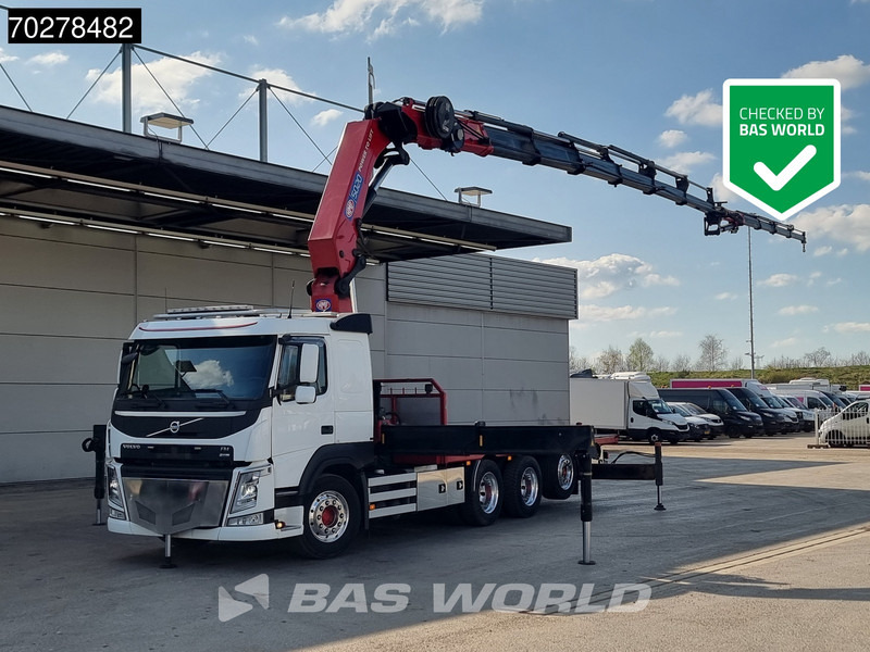 Volvo FM 500 8X4 HMF5020 K6 + Fly Jib Lift+Lenkachse Crane Kran Euro 6 - Бордови камион, Камион с кран: снимка 1 Volvo FM 500 8X4 HMF5020 K6 + Fly Jib Lift+Lenkachse Crane Kran Euro 6 - Бордови камион, Камион с кран: снимка 1