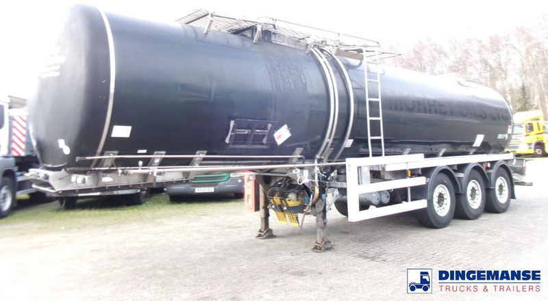 Crossland Bitumen tank inox 33 m3 / 1 comp + compressor + steam heating - Полуремарке цистерна: снимка 1 Crossland Bitumen tank inox 33 m3 / 1 comp + compressor + steam heating - Полуремарке цистерна: снимка 1