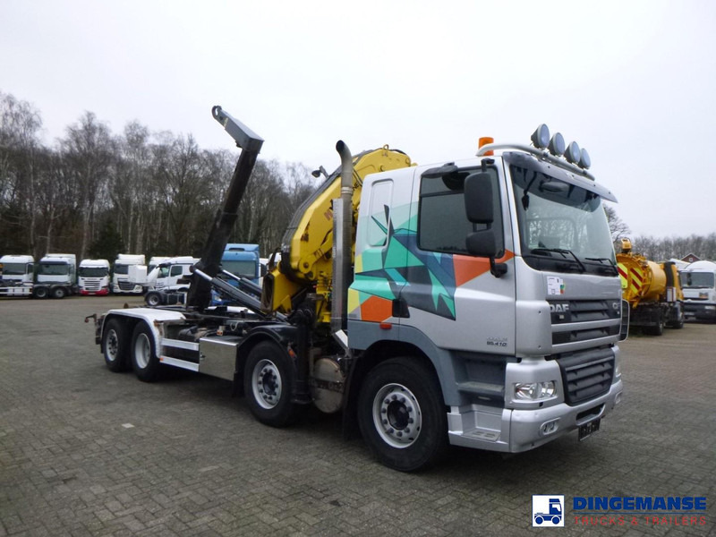 DAF CF 85.410 8x2 Hyva container hook + crane - Камион с кран: снимка 2 DAF CF 85.410 8x2 Hyva container hook + crane - Камион с кран: снимка 2