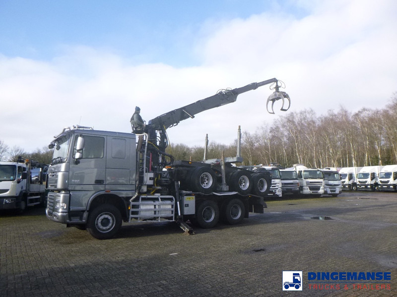 DAF XF 105.510 6x4 + Loglift F281S83 crane / timber truck + dolly - Камион с кран: снимка 3 DAF XF 105.510 6x4 + Loglift F281S83 crane / timber truck + dolly - Камион с кран: снимка 3