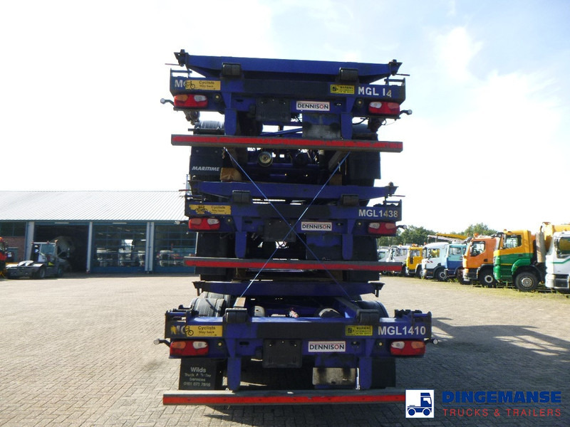 Контейнеровоз/ Сменна каросерия камион Dennison Stack - 3 x container trailer 20-30-40-45 ft: снимка 10