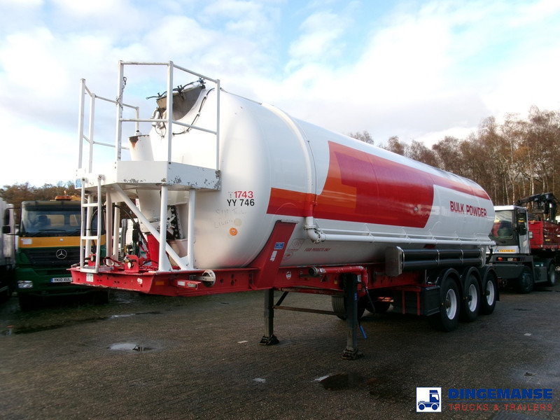 Feldbinder Powder tank alu 41 m3 (tipping) - Полуремарке цистерна: снимка 1 Feldbinder Powder tank alu 41 m3 (tipping) - Полуремарке цистерна: снимка 1