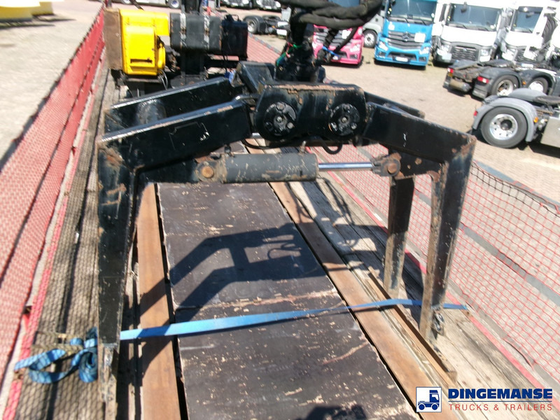 Бордово полуремарке/ Платформа Fruehauf 3-axle platform trailer + Atlas 3008 crane: снимка 17