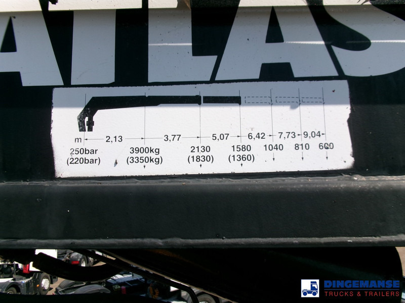 Бордово полуремарке/ Платформа Fruehauf 3-axle platform trailer + Atlas 3008 crane: снимка 14