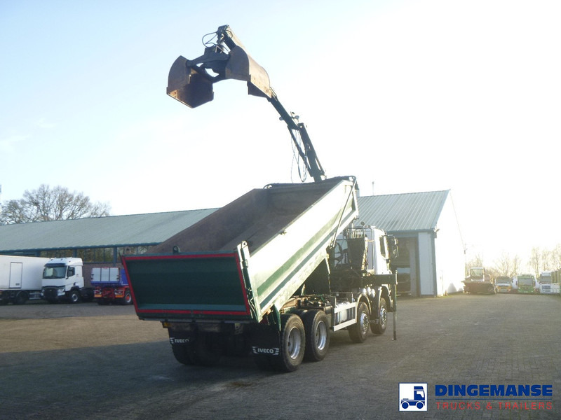 Iveco AD340T36 8x4 RHD tipper + HMF 1244 Z1 - Камион с кран: снимка 3 Iveco AD340T36 8x4 RHD tipper + HMF 1244 Z1 - Камион с кран: снимка 3