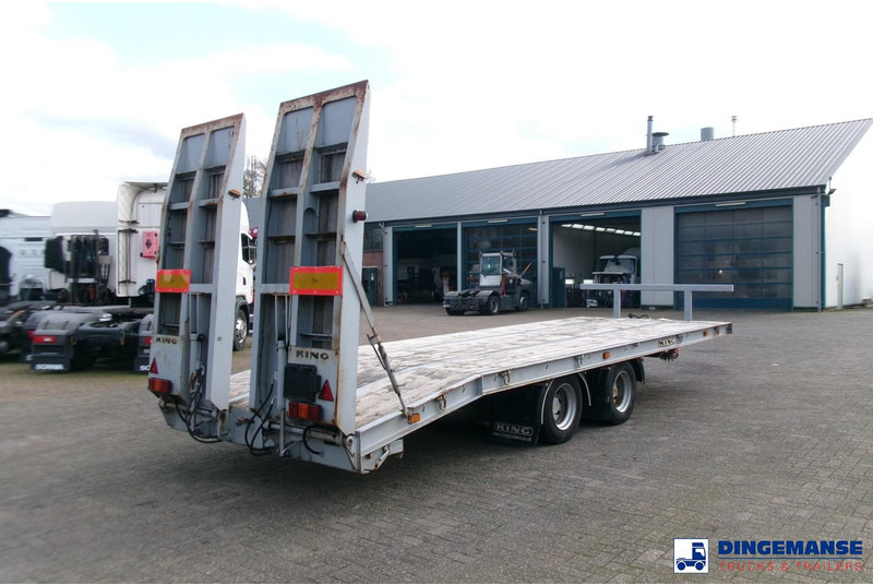 KING 2-axle platform drawbar trailer 14t + ramps - Бордово ремарке/ Платформа: снимка 4 KING 2-axle platform drawbar trailer 14t + ramps - Бордово ремарке/ Платформа: снимка 4