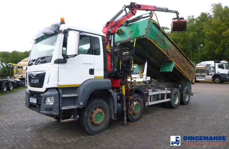 MAN TGS 35.400 8X4 RHD tipper + Palfinger Epsilon M125L - Камион с кран: снимка 1 MAN TGS 35.400 8X4 RHD tipper + Palfinger Epsilon M125L - Камион с кран: снимка 1