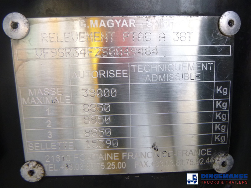 Полуремарке цистерна Magyar Bitumen tank inox 32 m3 / 1 comp: снимка 17