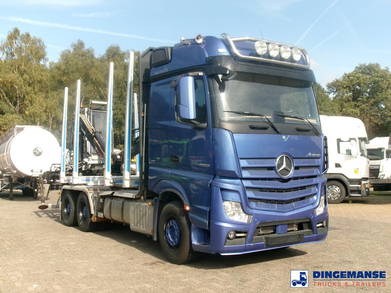 Mercedes-Benz Actros 2663 6x4 Euro 6 loglift F96 crane timber truck - Камион за дърва, Камион с кран: снимка 2 Mercedes-Benz Actros 2663 6x4 Euro 6 loglift F96 crane timber truck - Камион за дърва, Камион с кран: снимка 2