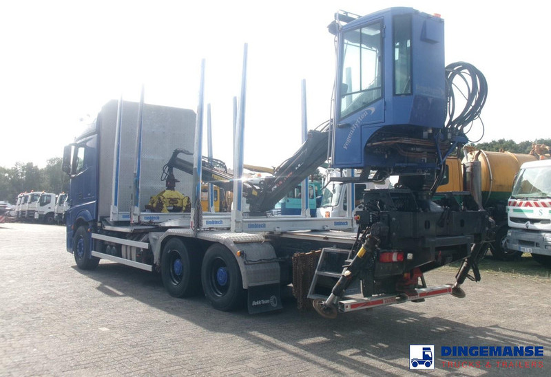 Mercedes-Benz Actros 2663 6x4 Euro 6 loglift F96 crane timber truck - Камион за дърва, Камион с кран: снимка 3 Mercedes-Benz Actros 2663 6x4 Euro 6 loglift F96 crane timber truck - Камион за дърва, Камион с кран: снимка 3