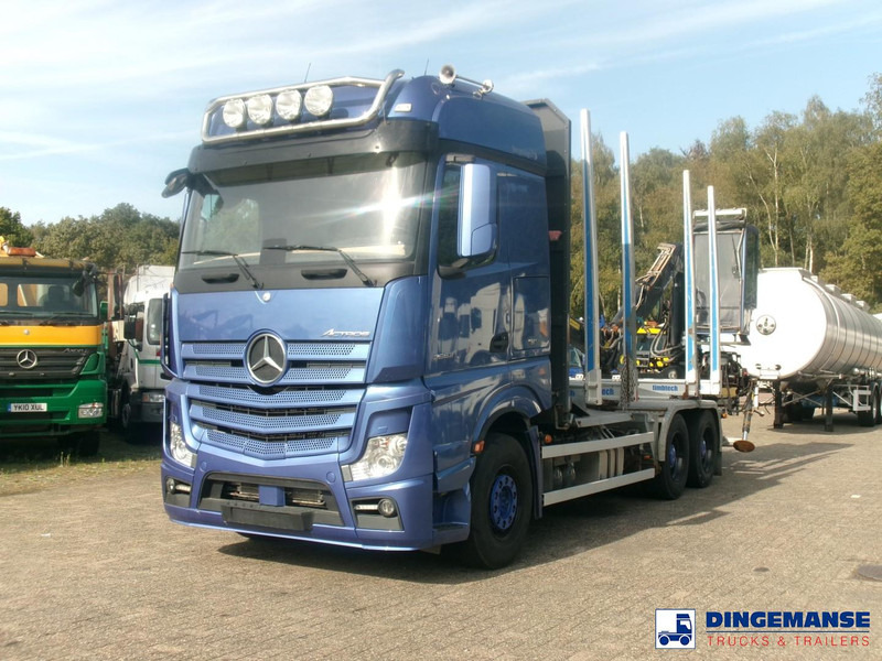 Mercedes-Benz Actros 2663 6x4 Euro 6 loglift F96 crane timber truck - Камион с кран: снимка 1 Mercedes-Benz Actros 2663 6x4 Euro 6 loglift F96 crane timber truck - Камион с кран: снимка 1