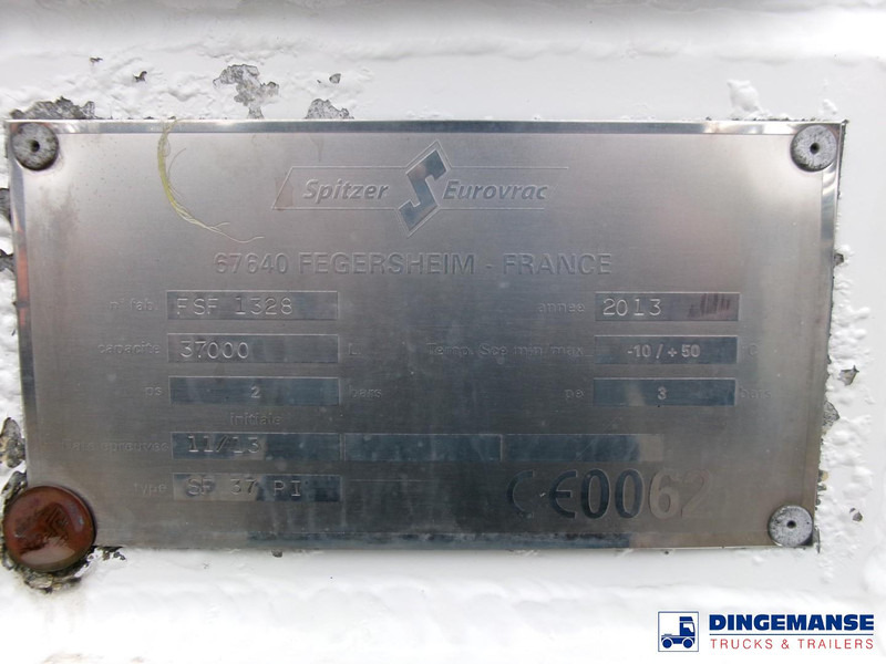 Полуремарке цистерна SPITZER Powder tank alu 37 m3 / 1 comp: снимка 11