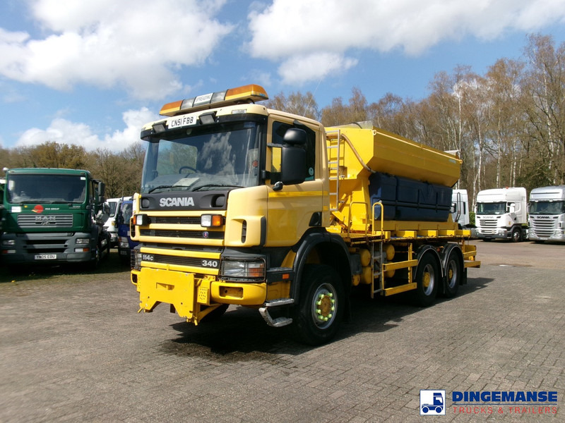 Scania P114-340 CB 6X6 RHD gritter / snow plough - Снегорин: снимка 1 Scania P114-340 CB 6X6 RHD gritter / snow plough - Снегорин: снимка 1