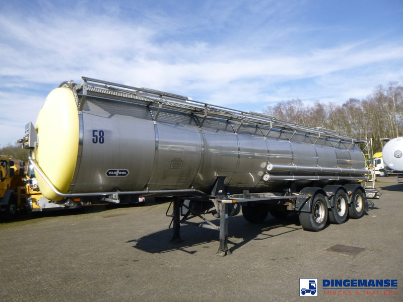 Van Hool Chemical tank inox 24 m3 / 1 comp - Полуремарке цистерна: снимка 1 Van Hool Chemical tank inox 24 m3 / 1 comp - Полуремарке цистерна: снимка 1