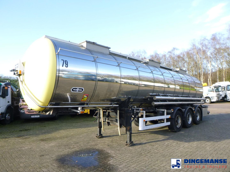 Van Hool Chemical tank inox 30 m3 / 3 comp - Ремарке цистерна: снимка 1 Van Hool Chemical tank inox 30 m3 / 3 comp - Ремарке цистерна: снимка 1