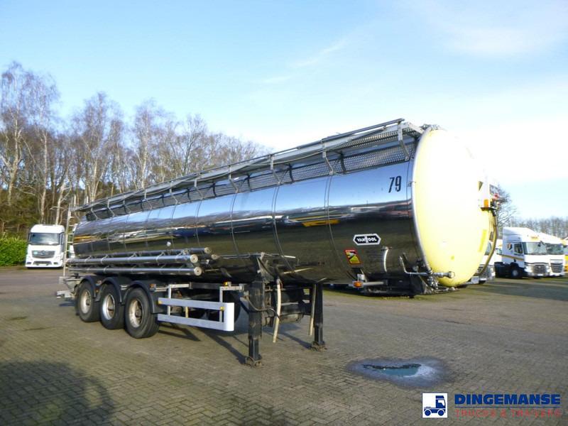 Van Hool Chemical tank inox 30 m3 / 3 comp - Ремарке цистерна: снимка 2 Van Hool Chemical tank inox 30 m3 / 3 comp - Ремарке цистерна: снимка 2