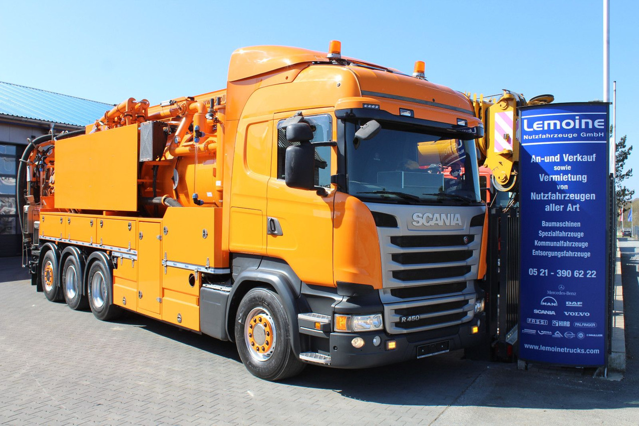 Scania R450 8x4 Kroll 19m³ Wasserrückgewinner Kombi-HD - Каналопочистваща машина: снимка 1 Scania R450 8x4 Kroll 19m³ Wasserrückgewinner Kombi-HD - Каналопочистваща машина: снимка 1