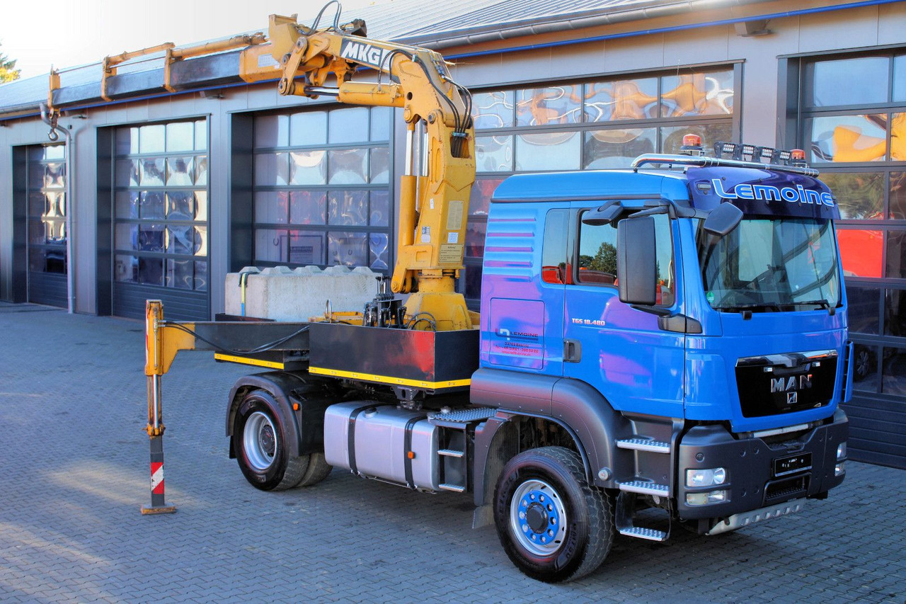 MAN TGS 18.480 4x4 BLS SZM+Pritsche MKG HLK 340 Kran - Влекач: снимка 1 MAN TGS 18.480 4x4 BLS SZM+Pritsche MKG HLK 340 Kran - Влекач: снимка 1