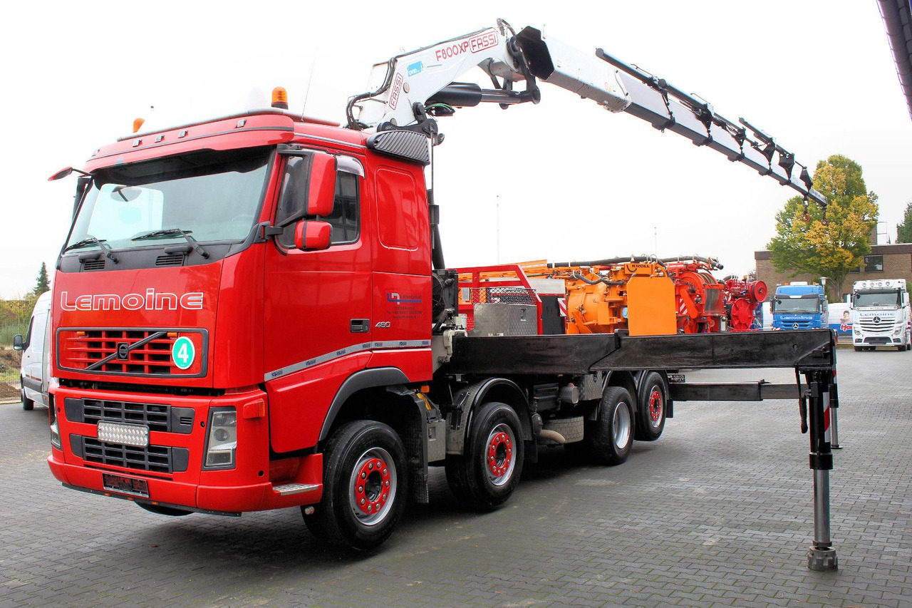 Volvo FM 480 8x2 Pritsche + FASSI F800XP Kran 6x - Бордови камион, Камион с кран: снимка 3 Volvo FM 480 8x2 Pritsche + FASSI F800XP Kran 6x - Бордови камион, Камион с кран: снимка 3
