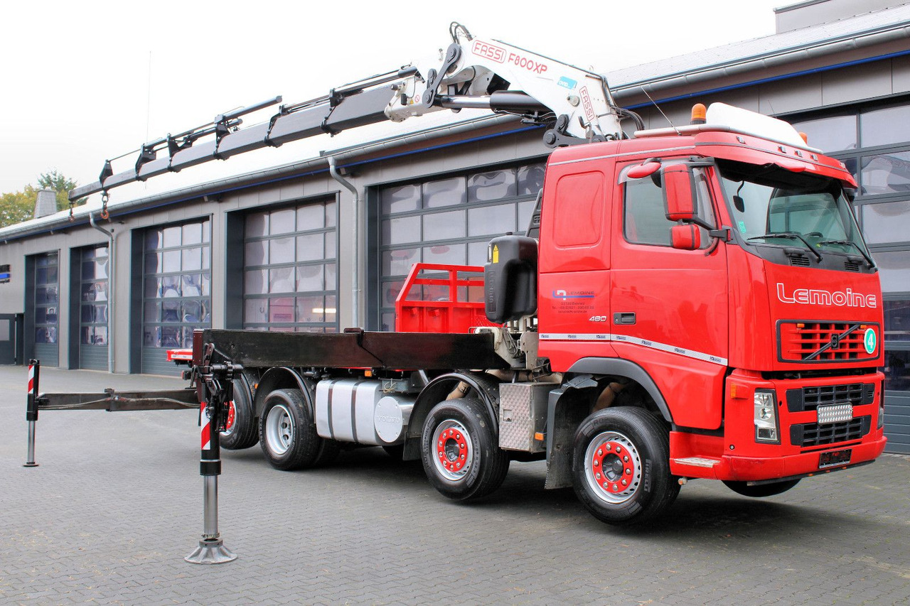 Volvo FM 480 8x2 Pritsche + FASSI F800XP Kran 6x - Бордови камион, Камион с кран: снимка 2 Volvo FM 480 8x2 Pritsche + FASSI F800XP Kran 6x - Бордови камион, Камион с кран: снимка 2