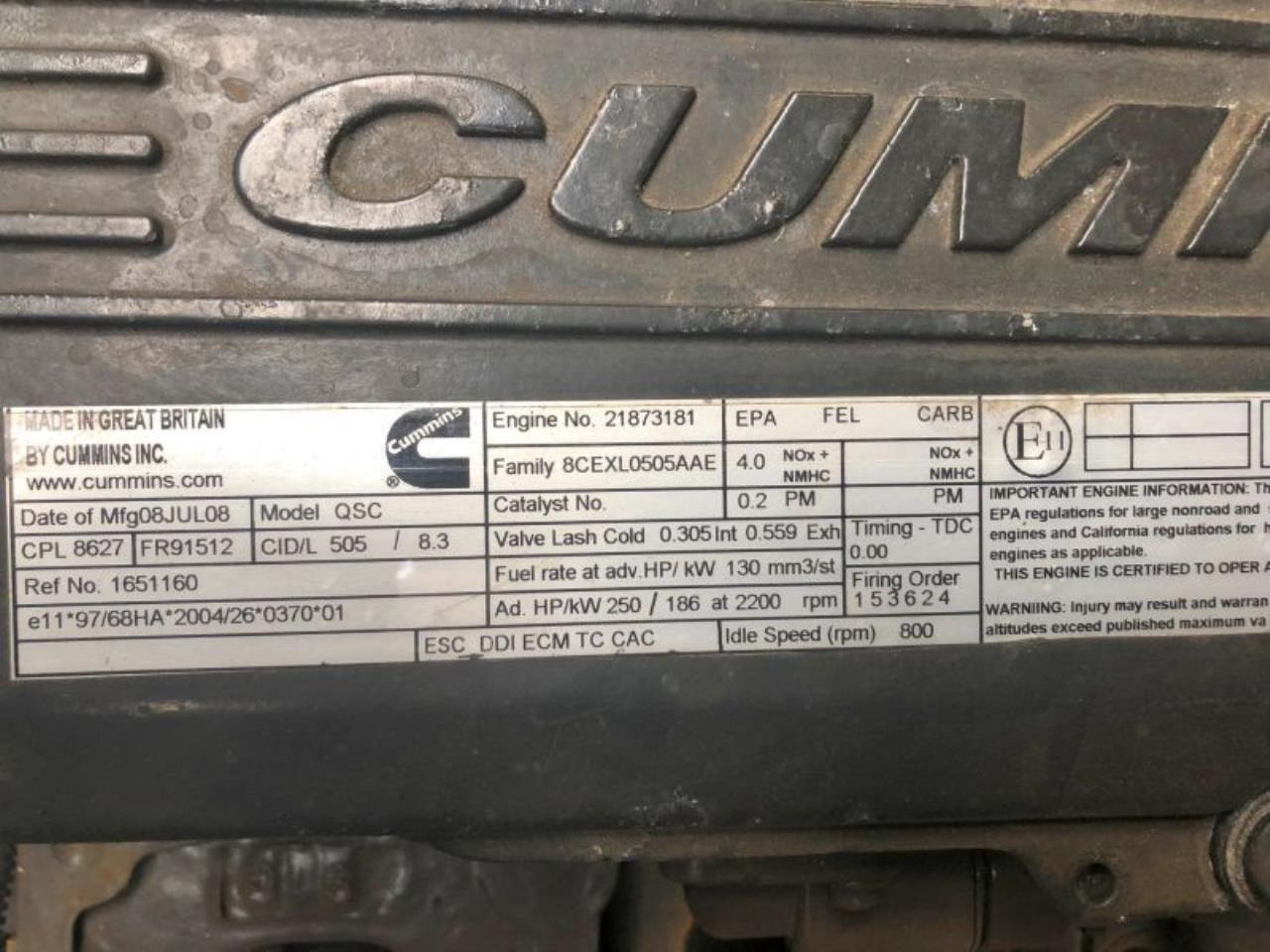 Cummins QSB 8.3 250 - Двигател: снимка 3 Cummins QSB 8.3 250 - Двигател: снимка 3