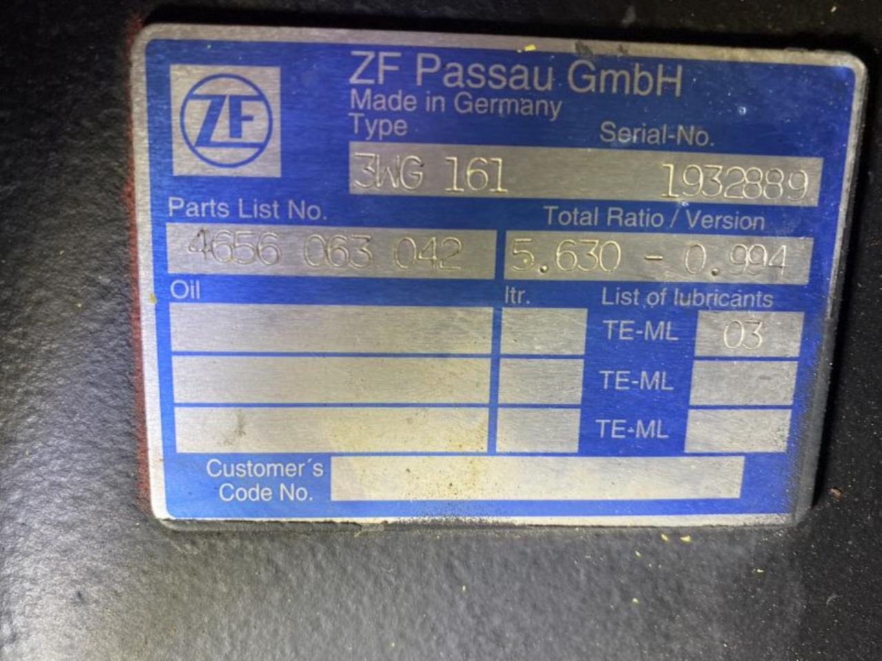 ZF 3WG161 - Трансмисия за Подемно-транспортна техника: снимка 3 ZF 3WG161 - Трансмисия за Подемно-транспортна техника: снимка 3