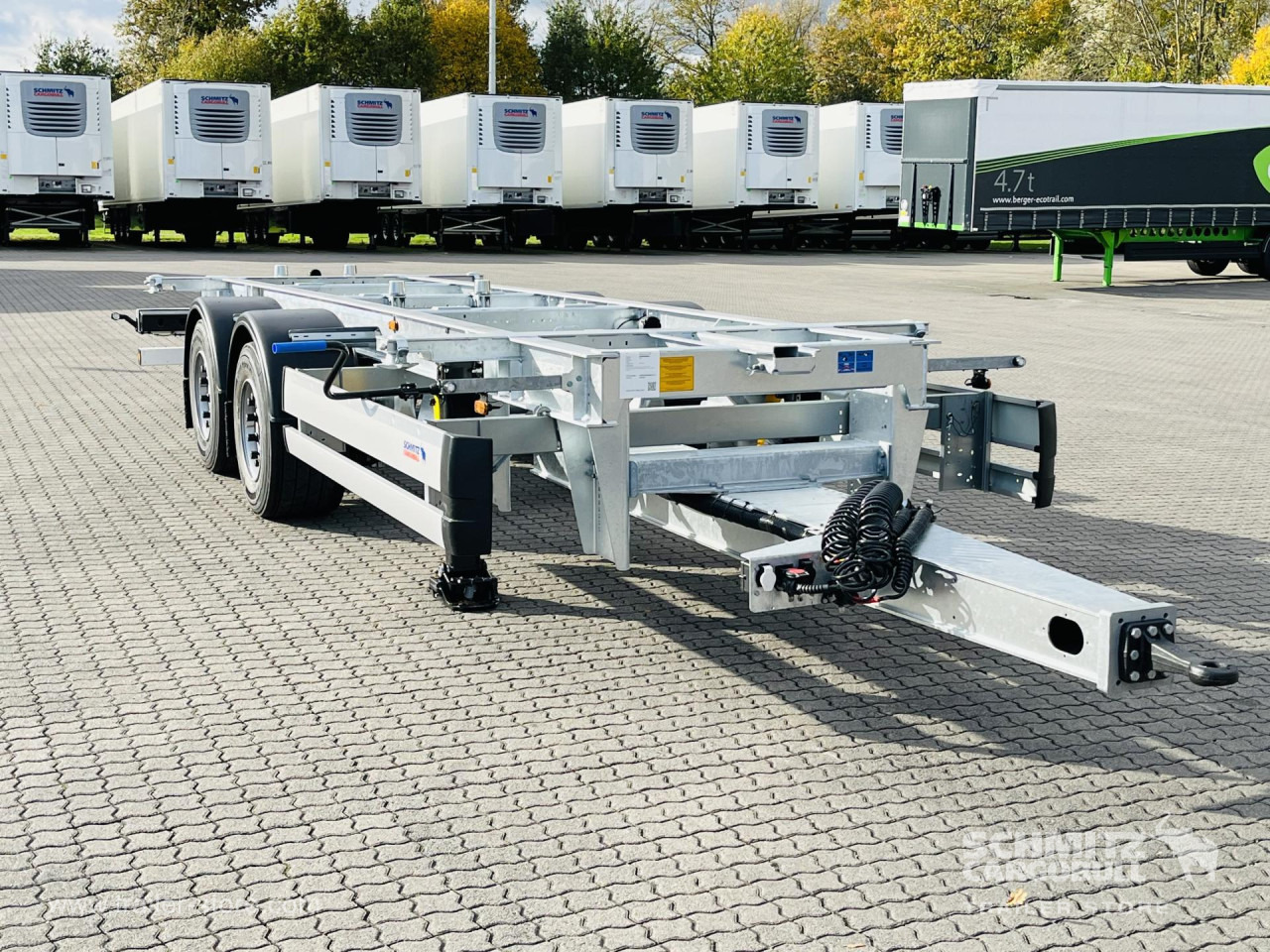 SCHMITZ Zentralachsanhänger Wechselfahrgestell - Контейнеровоз/ Сменна каросерия ремарке: снимка 1 SCHMITZ Zentralachsanhänger Wechselfahrgestell - Контейнеровоз/ Сменна каросерия ремарке: снимка 1