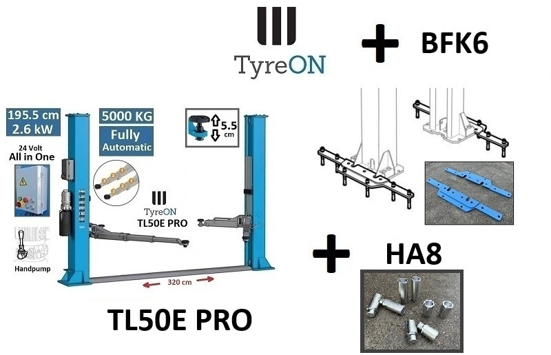 2 columns car lift 5T + base reinforcement kit - Оборудване за гаражи/ Работилници: снимка 1 2 columns car lift 5T + base reinforcement kit - Оборудване за гаражи/ Работилници: снимка 1