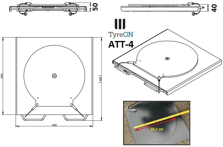 ATT4 alignment turn plates - height 4 cm - Оборудване за гаражи/ Работилници: снимка 2 ATT4 alignment turn plates - height 4 cm - Оборудване за гаражи/ Работилници: снимка 2