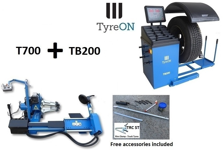 T700 2-speed 42 Inch truck tyre changer + truck / bus / car wheel balancer 200 kg wheel lift TB200 - Оборудване за гаражи/ Работилници: снимка 1 T700 2-speed 42 Inch truck tyre changer + truck / bus / car wheel balancer 200 kg wheel lift TB200 - Оборудване за гаражи/ Работилници: снимка 1