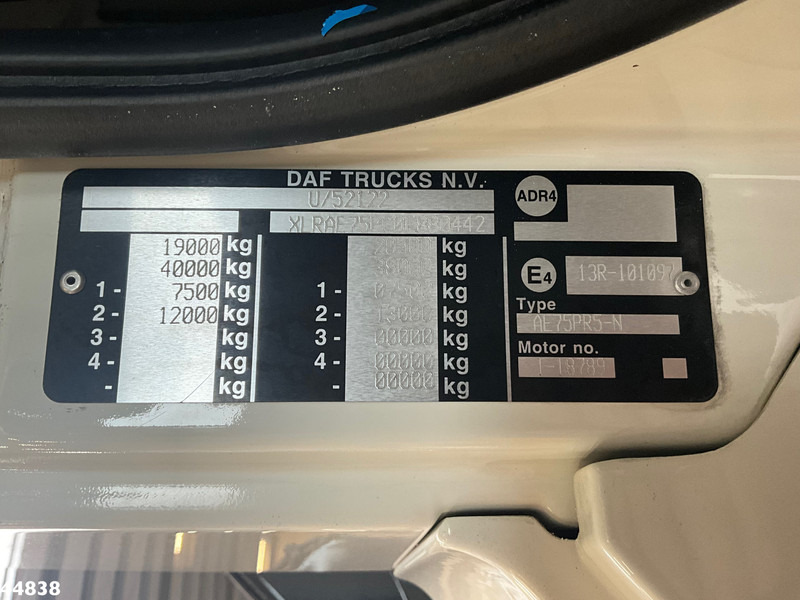 Мултилифт с кука камион, Камион с кран DAF FA 75 CF 250 MKG 14 Tonmeter laadkraan: снимка 17